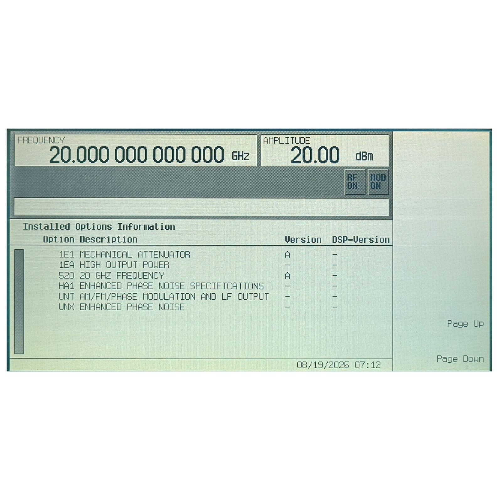 Keysight / Agilent E8257D 520 PSG CW Signal Generator, 250 kHz to 20 GHz