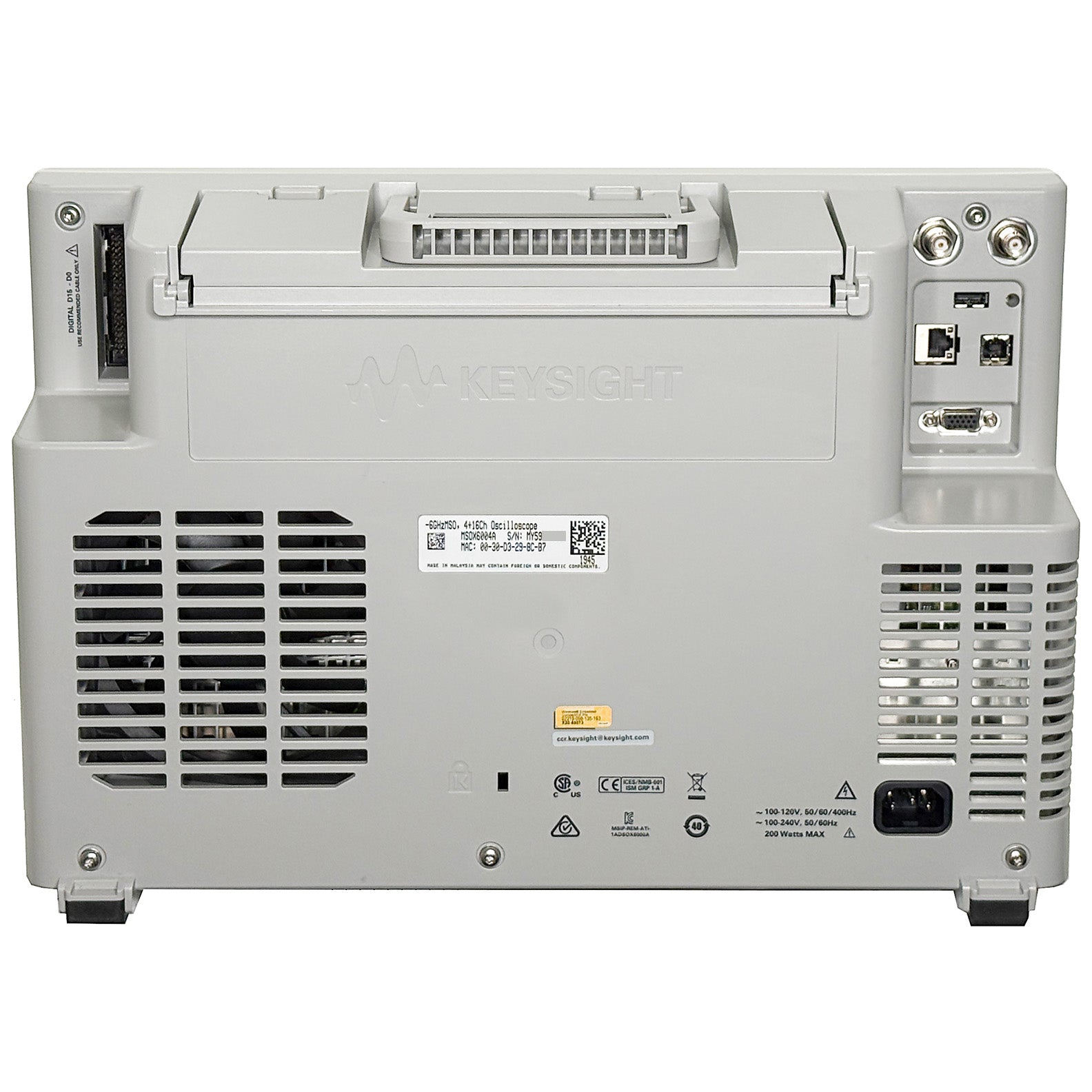 Keysight / Agilent MSOX6004A Mixed Signal Oscilloscope, 2.5 GHz, 4 Analog Channels
