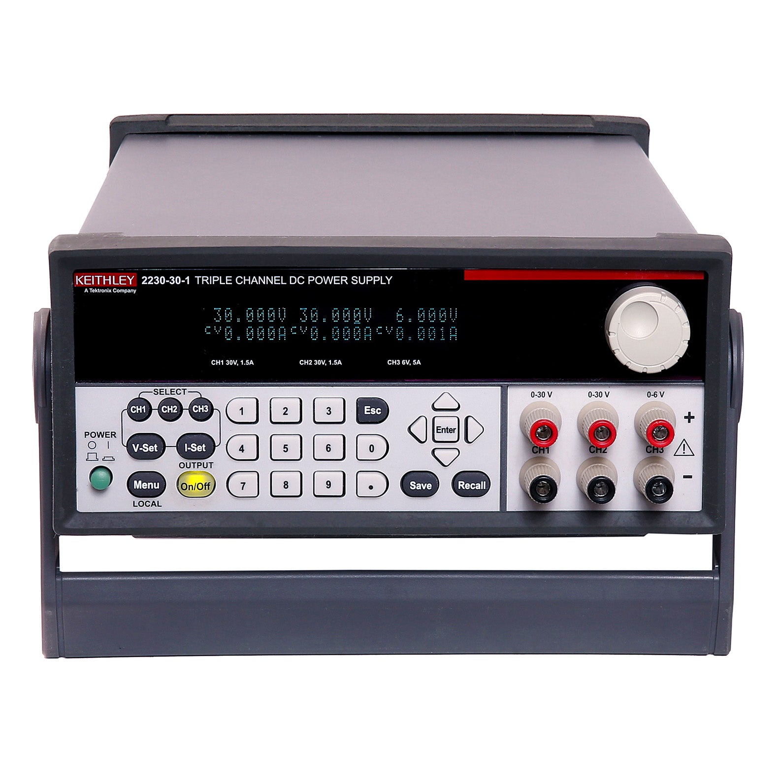 Keithley 2230-30-1 Programmable Triple Channel DC Power Supply, 0 to 30 V, 0 to 1.5 A, 90 W, USB