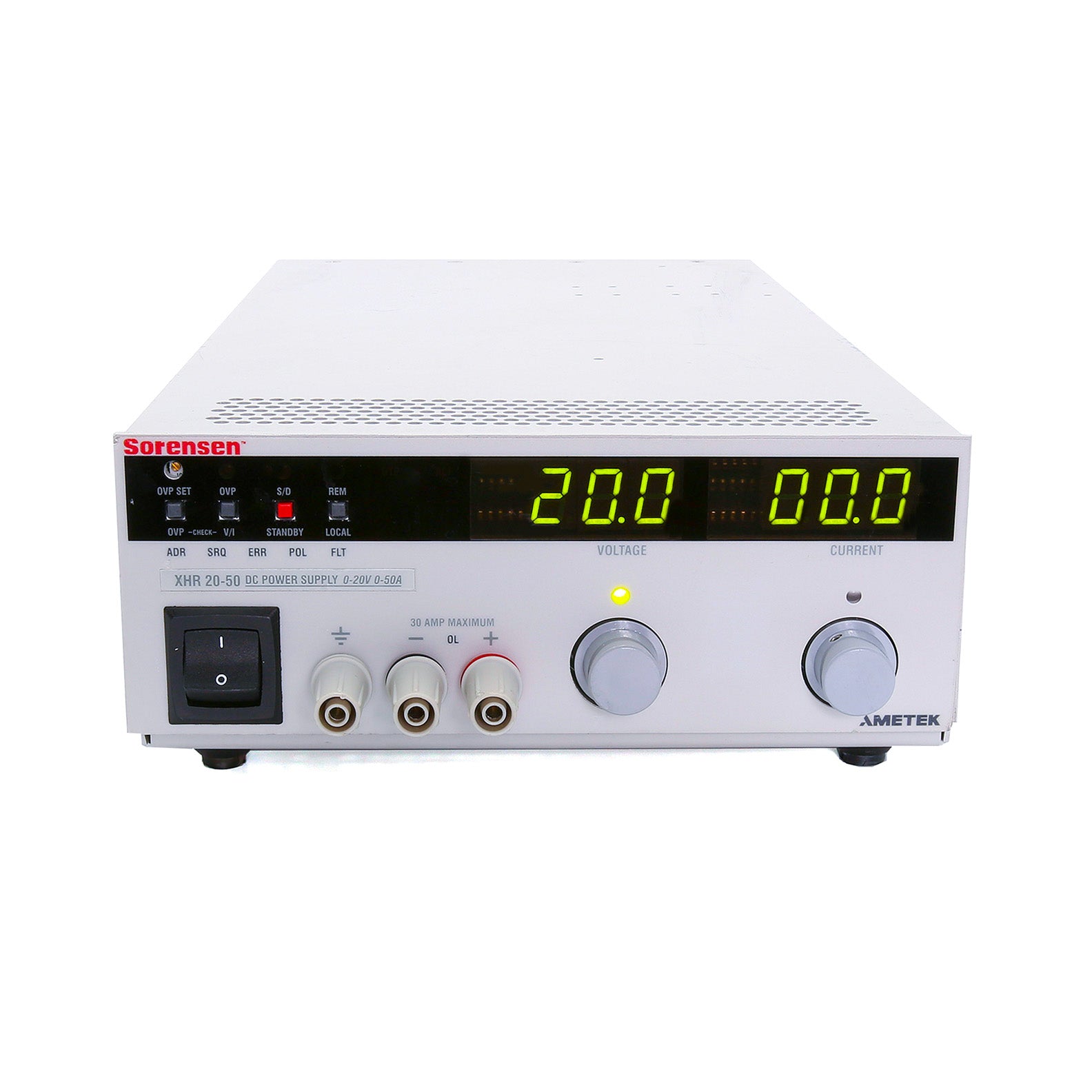 Ametek / Sorensen / Xantrex XHR 20-50 Programmable DC Power Supply, 0 to 20 Vdc, 0 to 50 A