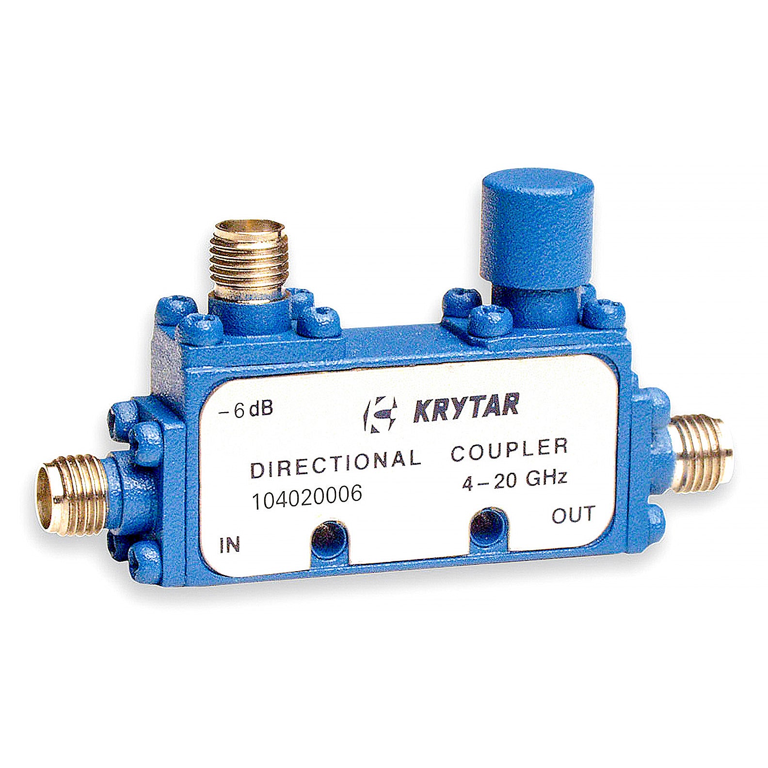 Krytar 104020006 Directional Coupler, 4 to 20 GHz, 6 dB, SMA(f)