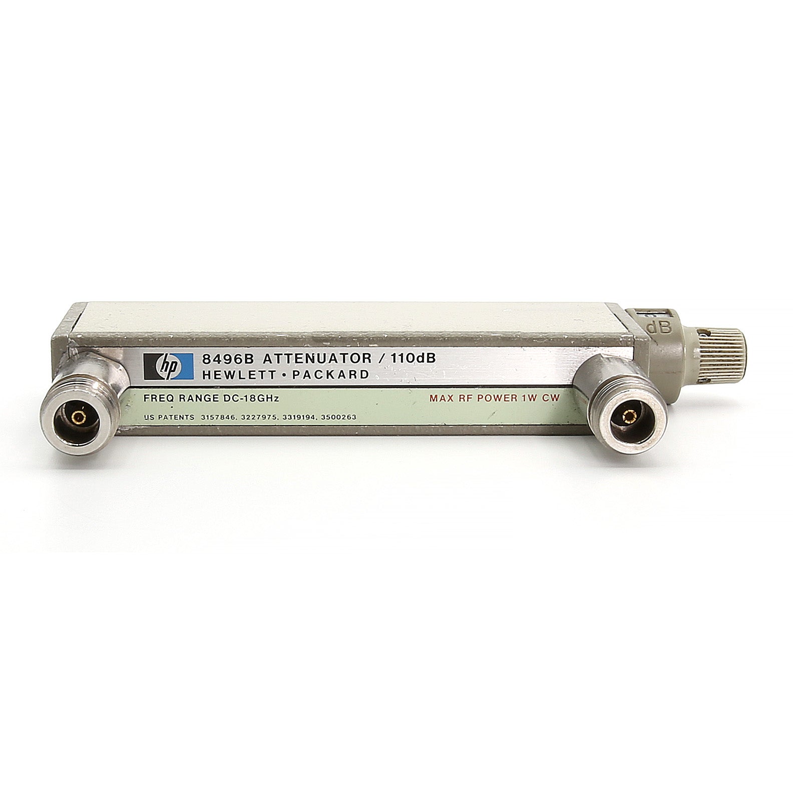 Keysight / Agilent 8496B Step Attenuator, dc to 18 GHz, 0 to 110 dB, 10 dB steps