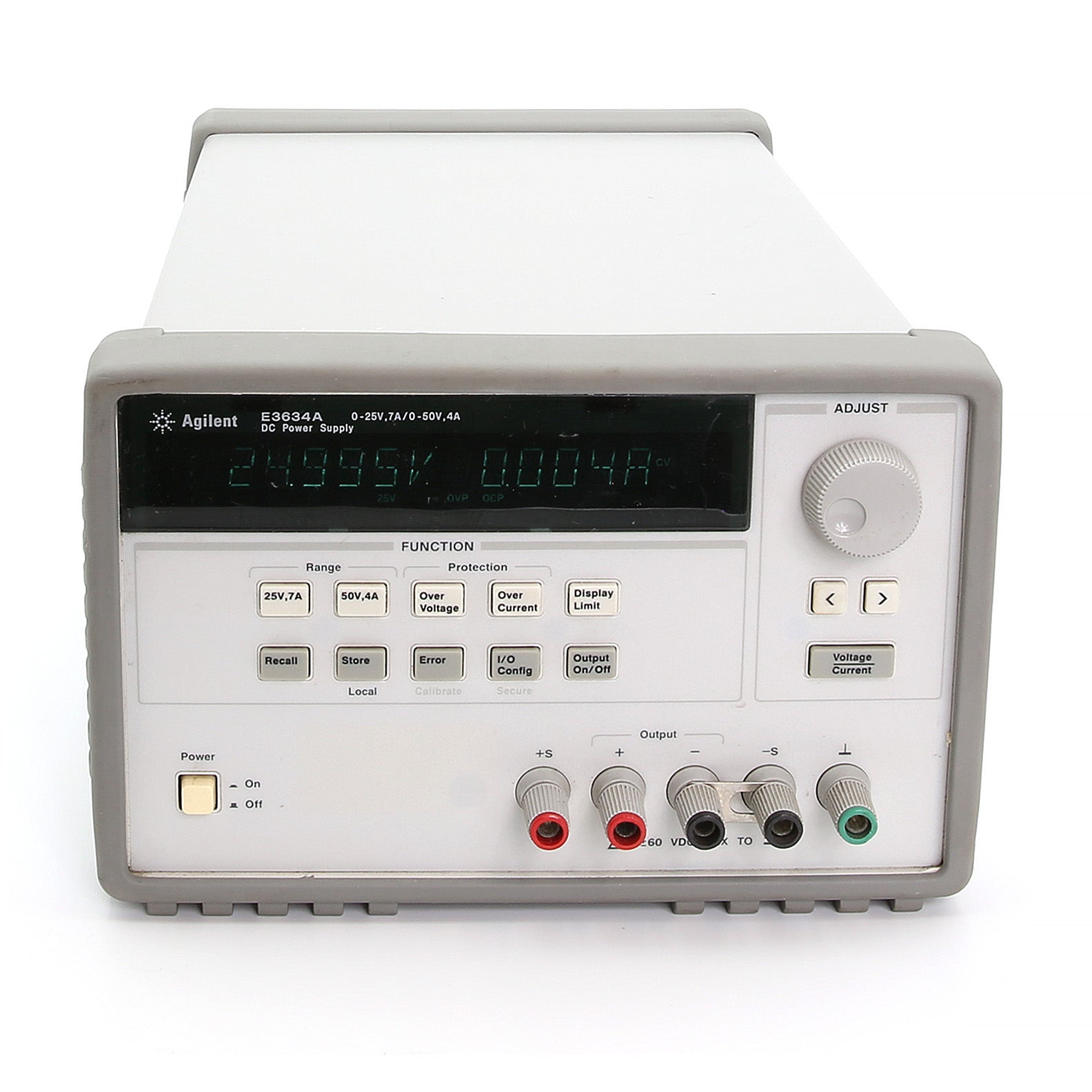 Keysight / Agilent E3634A DC Power Supply, Selectable Output 0 to +25 Vdc @  0 to 7 A or 0 to 50 Vdc @ 0 to 4 A, 200 W