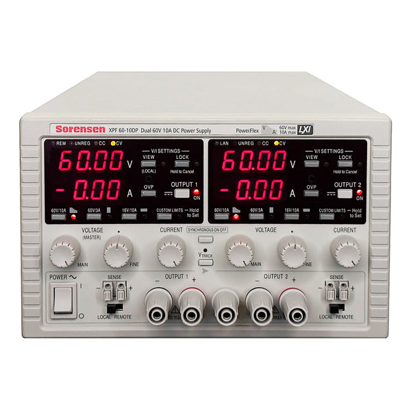 Ametek / Sorensen XPF-60-10DP Programmable Dual Output DC Power Supply, 2x 0 to 60 Vdc, 0 to 10 A