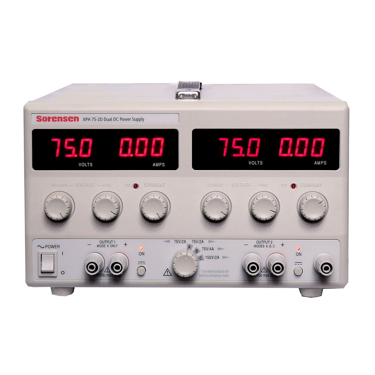 Ametek / Sorensen XPH-75-2D Dual DC Power Supply, 0 to 75 Vdc 0 to 2 A