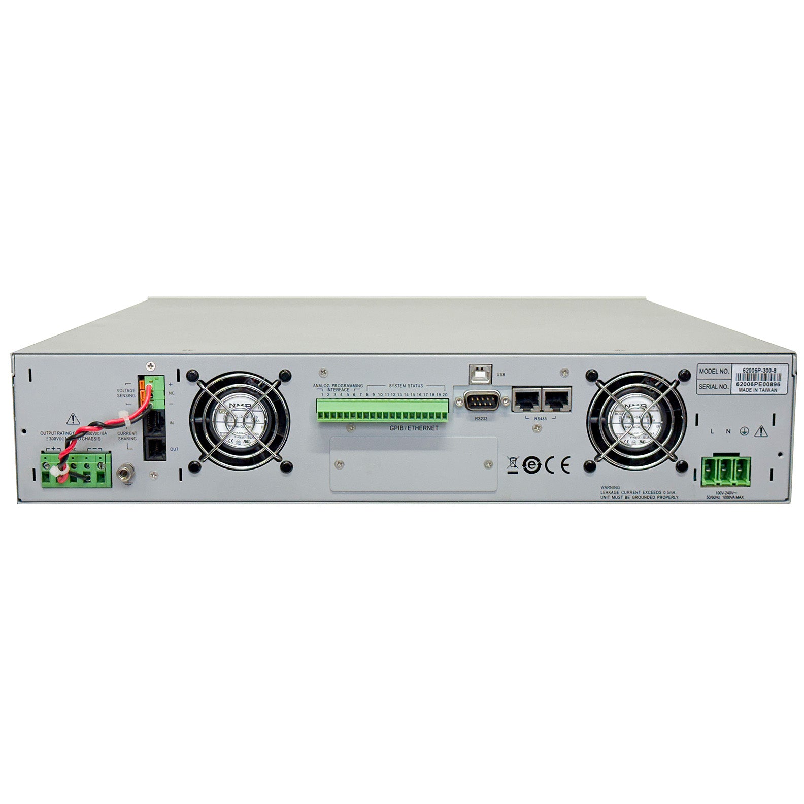 Chroma 62006P-300-8 Programmable DC Power Supply, 0 to 300 V, 0 to 8 A, 600 W