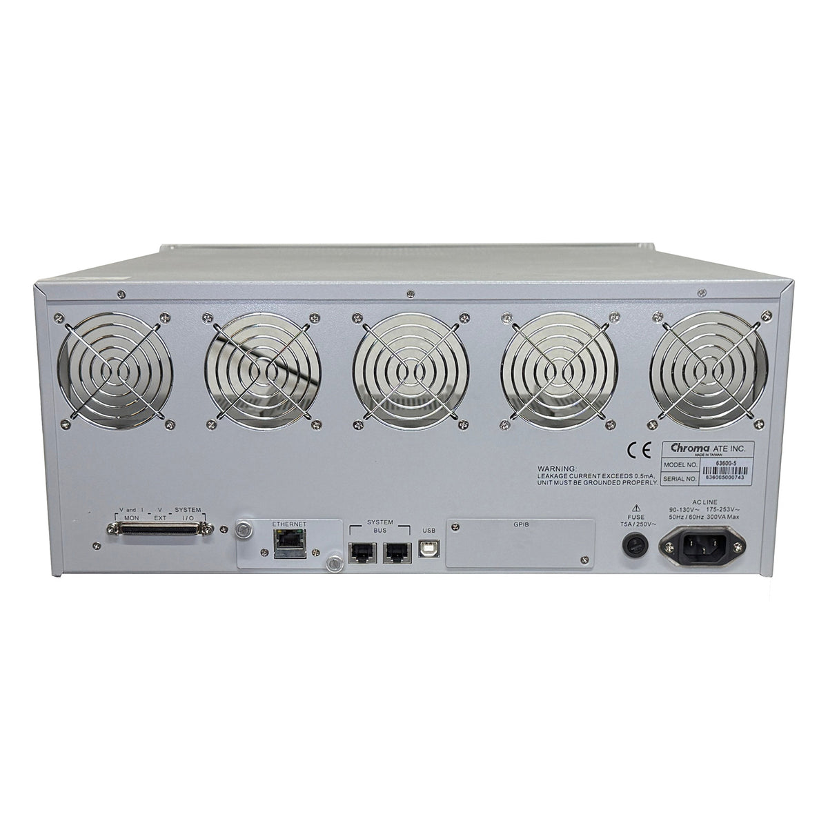 Chroma 63600-5 DC Electronic Load Mainframe, 5 Slot