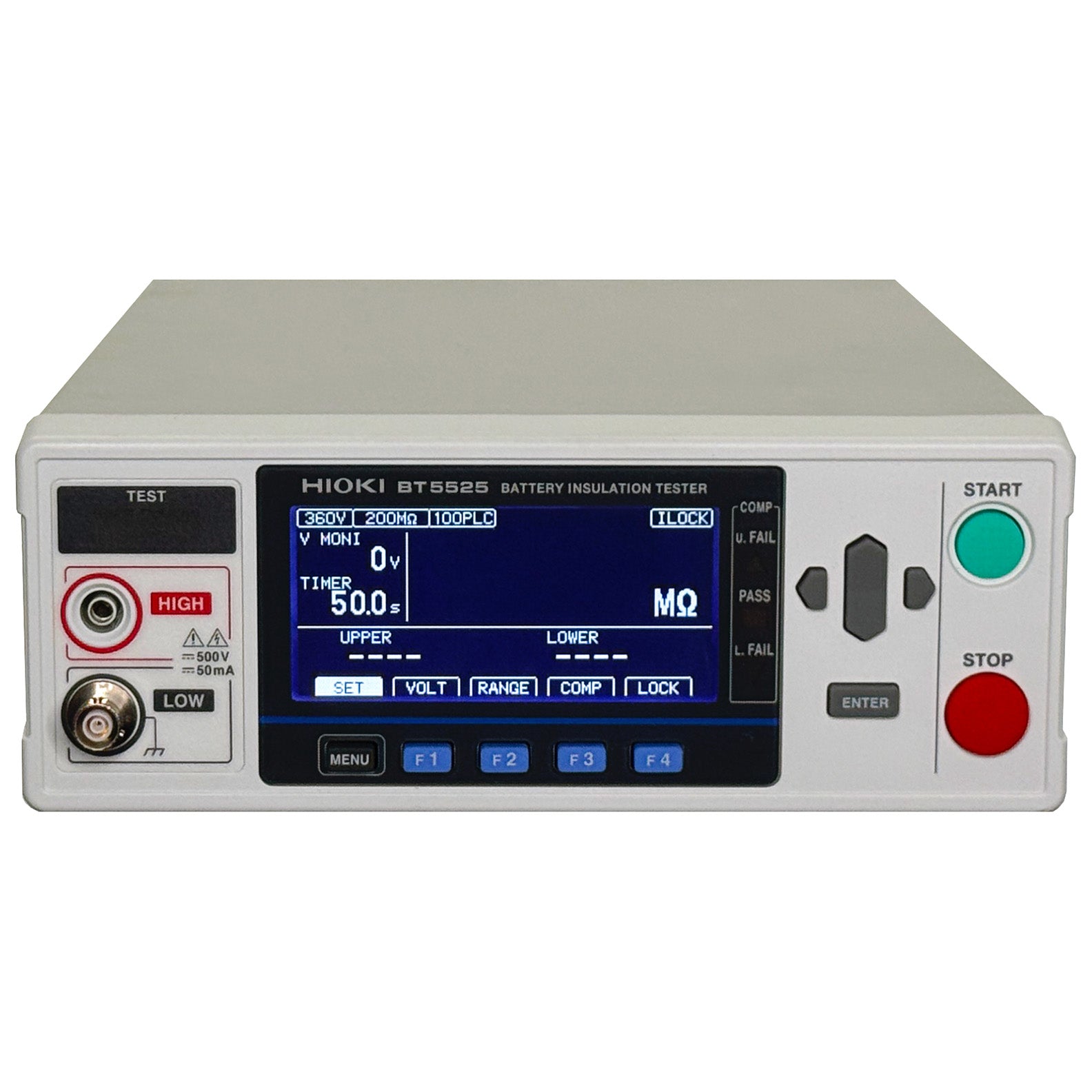 Hioki BT5525 Battery Insulation Tester, 500 Vdc with USB, LAN, GPIB and Analog Output
