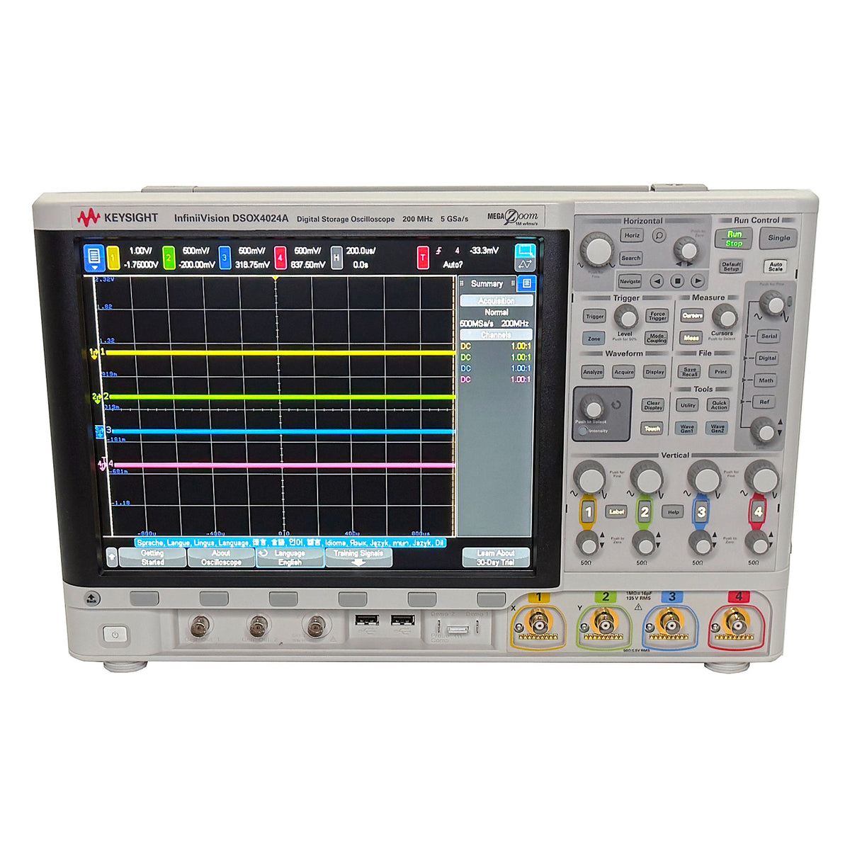 Keysight / Agilent DSOX4024A Digital Storage Oscilloscope, 200 MHz