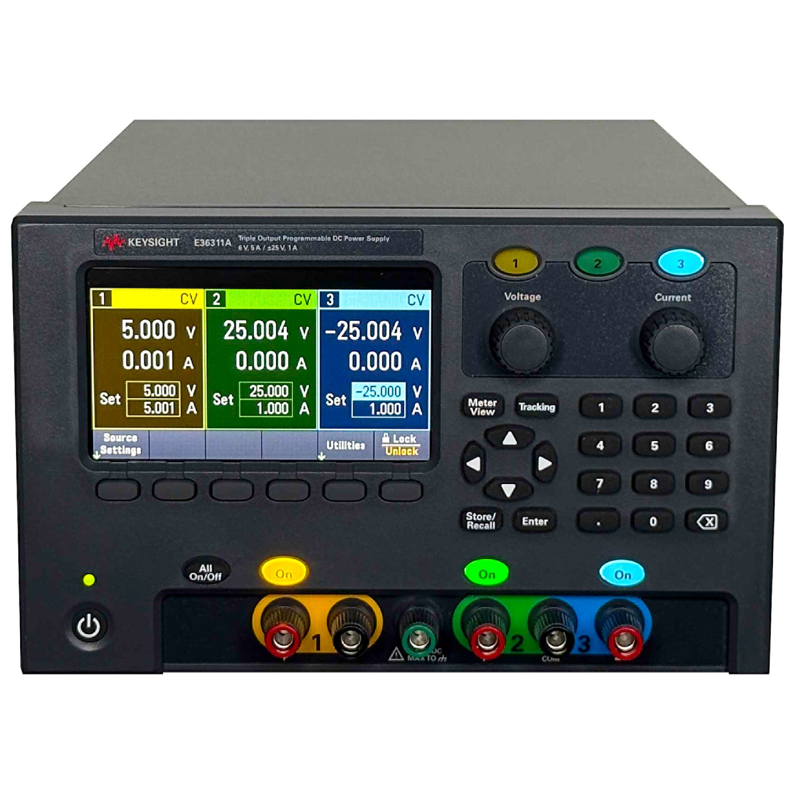 Keysight / Agilent E36311A DC Power Supply, Triple Output, 0 to 25 Vdc, 0 to 1 A / 0 to 6 Vdc, 0 to 5 A, 80 W