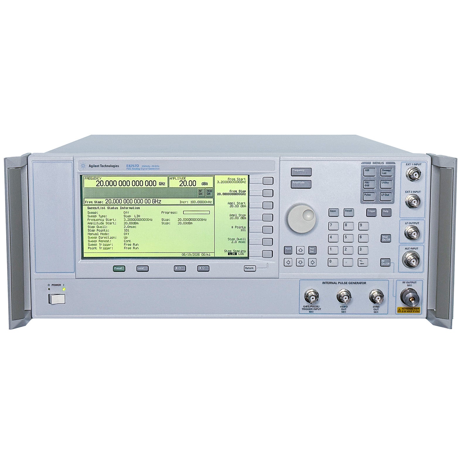 Keysight / Agilent E8257D 520 PSG CW Signal Generator, 250 kHz to 20 GHz