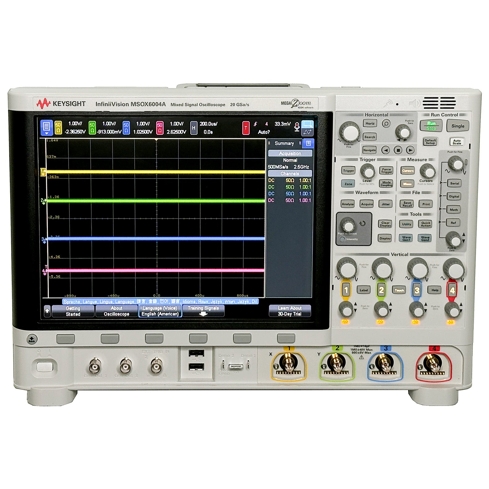 Keysight / Agilent MSOX6004A Mixed Signal Oscilloscope, 2.5 GHz, 4 Analog Channels