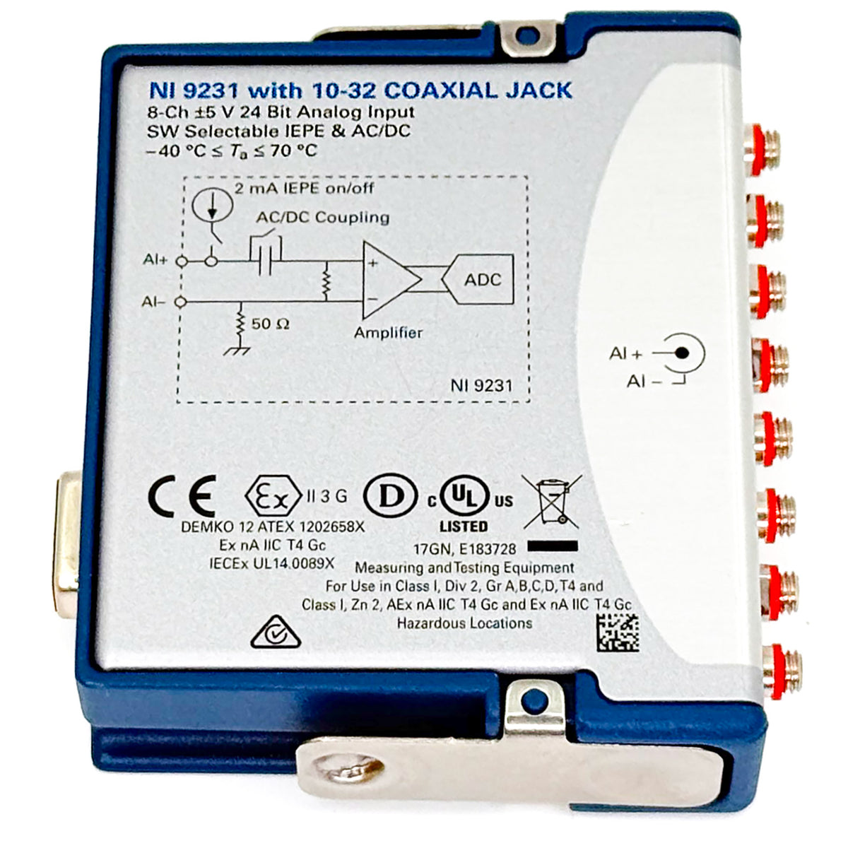 National Instruments NI-9231 C Series Sound and Vibration Input Module