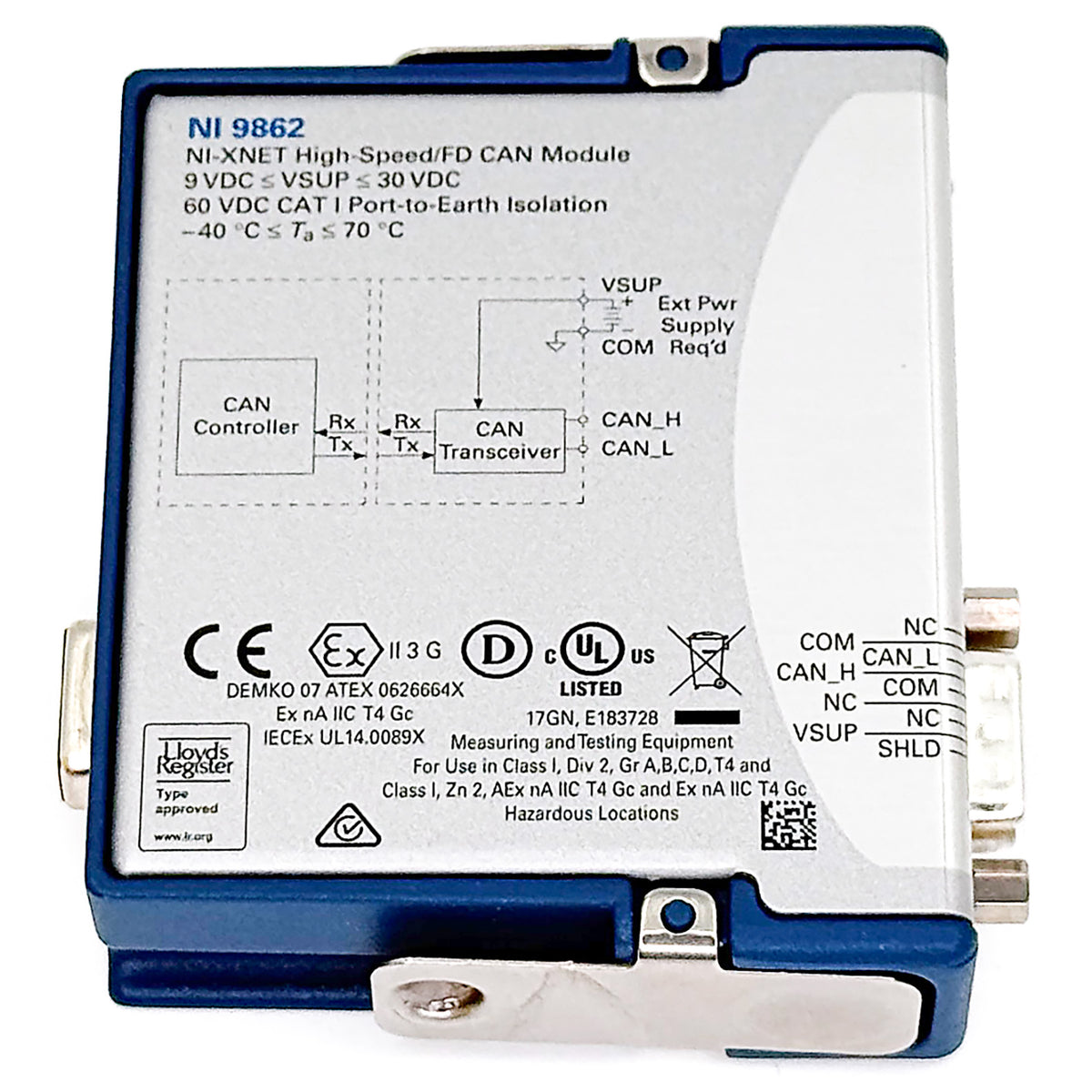 National Instruments NI-9862 1-Port Flexible Data Rate C Series CAN Interface Module