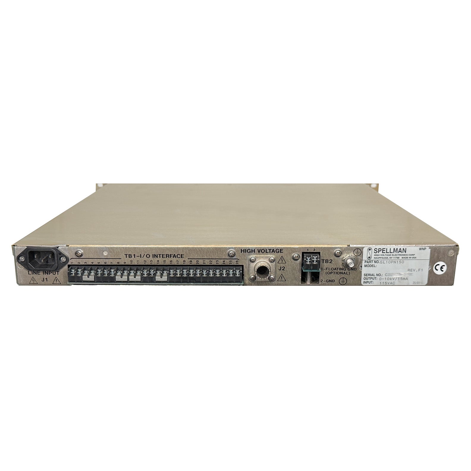 Spellman SL10PN150 High Voltage DC Power Supply, ±10 kV, 15 mA, 150 W