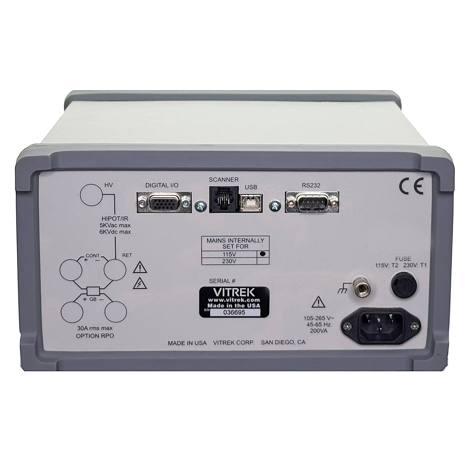 Vitrek V71 AC/DC Hipot Tester, Electrical Safety Tester with Continuity, 5 kV AC/DC