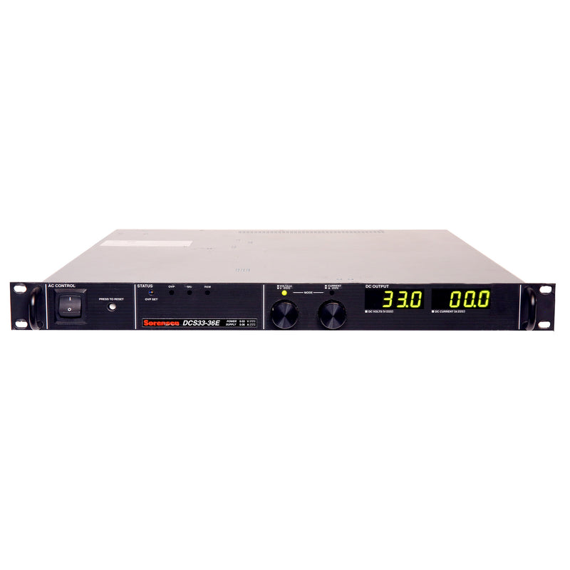 Ametek / Sorensen DCS 33-36E Programmable DC Power Supply, 0 to 33 Vdc, 0 to 36 A
