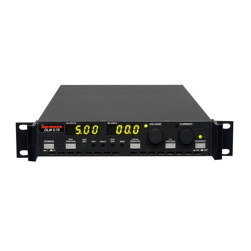 Ametek / Sorensen DLM 5-75 Programmable DC Power Supply, 0 to 5 Vdc, 0 to 75 A