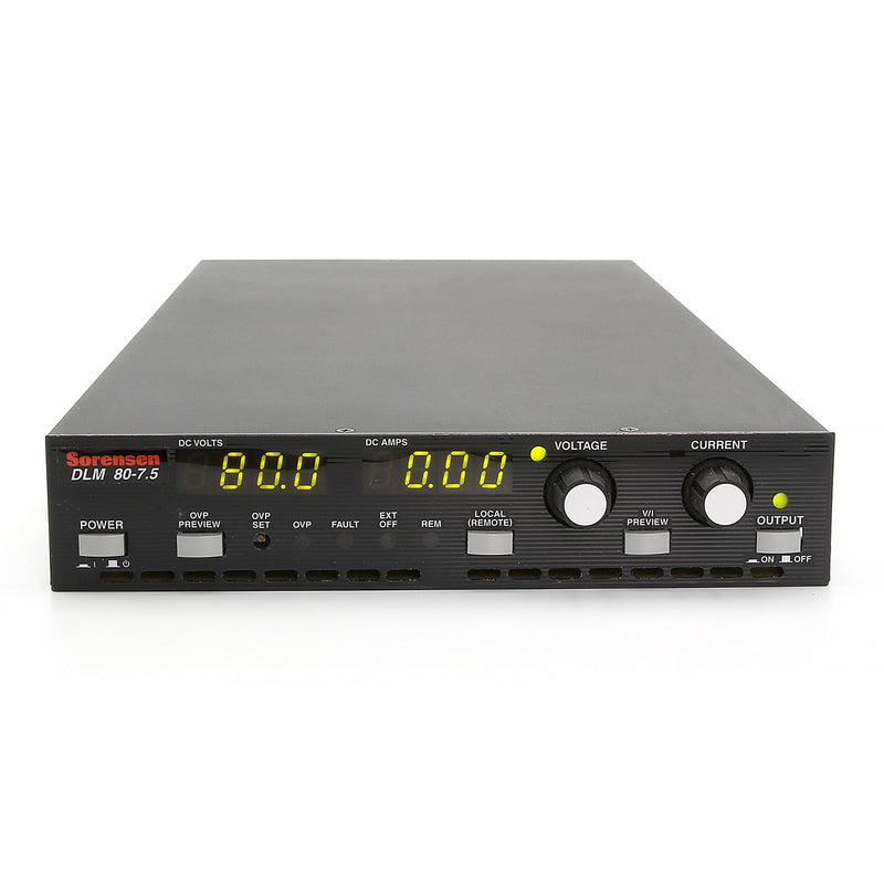 Ametek / Sorensen DLM 80-7.5 Programmable DC Power Supply, 0 to 80 Vdc, 0 to 7.5 A