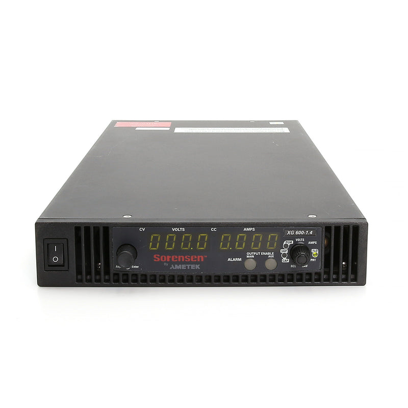 Ametek / Sorensen / Xantrex XG 600-1.4 Programmable DC Power Supply, 0 to 600 Vdc, 0 to 1.4 A