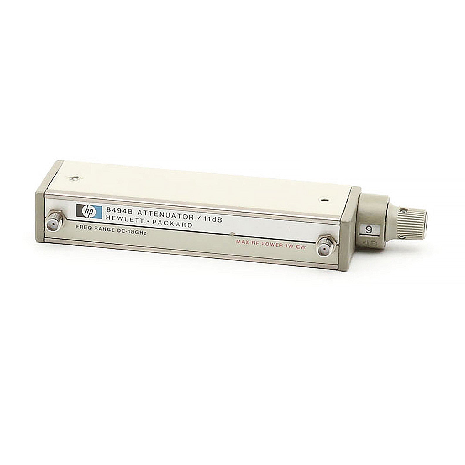 Keysight / Agilent 8494B Step Attenuator, dc to 18 GHz, 0 to 11 dB, 1 dB steps