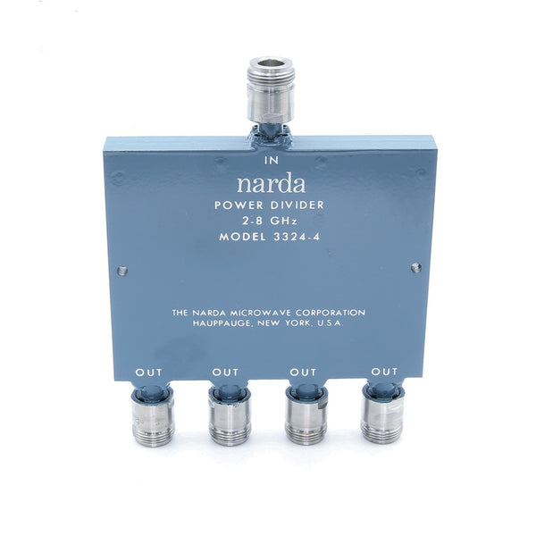 Narda 3324 Multi-Octave Power Divider, 2.0 to 8.0 GHz, Type N(f), 30 Watt