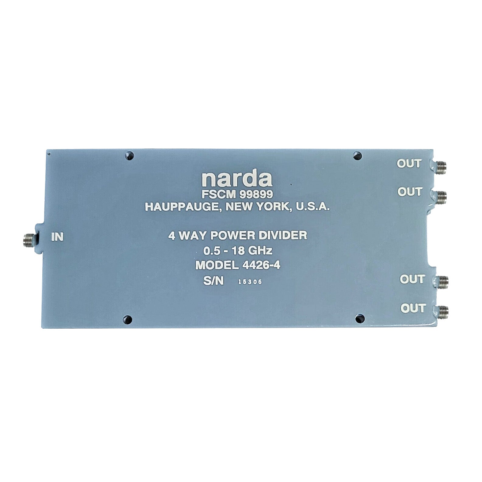 Narda 4426 Power Divider, 0.5 to 18 GHz, SMA(f), 30 Watt