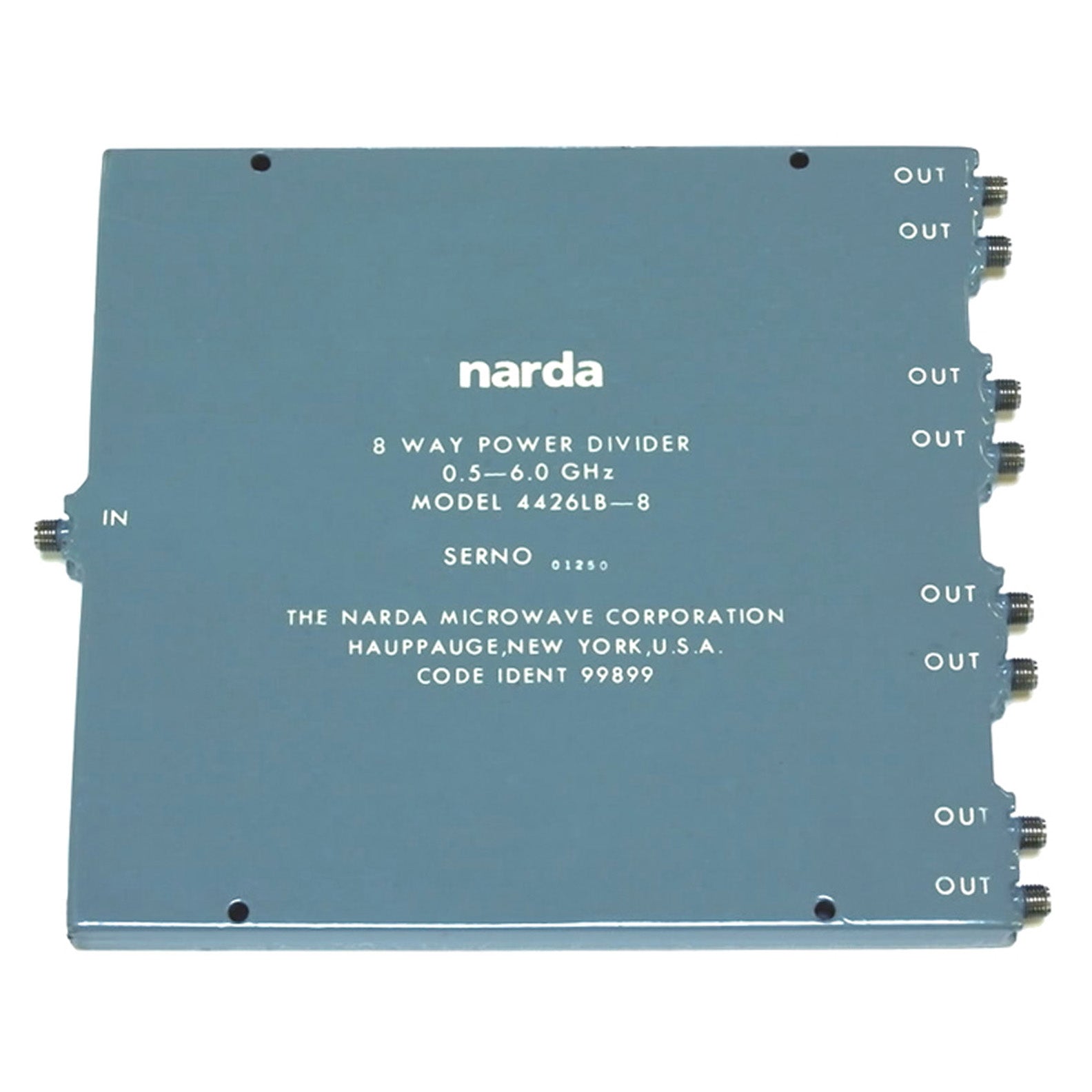 Narda 4426LB Power Divider, 0.5 to 6 GHz, SMA(f), 30 Watt