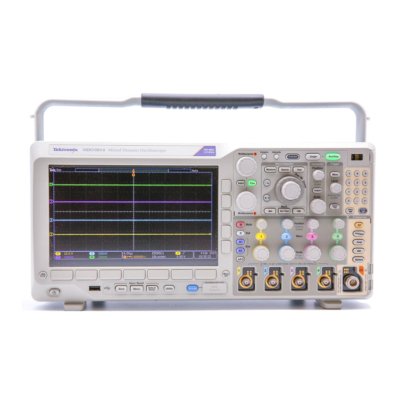Tektronix MDO3014 Mixed Domain Oscilloscope, 4/16 CH, 100 MHz, 2.5 GS/s