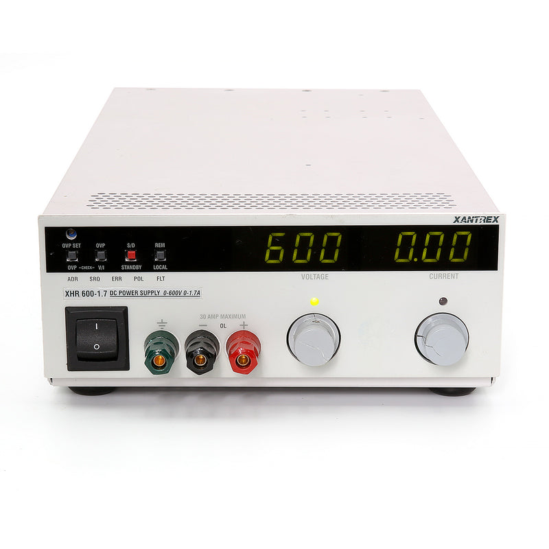 Ametek / Sorensen / Xantrex XHR 600-1.7 Programmable DC Power Supply, 0 to 600 Vdc, 0 to 1.7 A